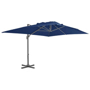 Ombrellone a braccio con palo in alluminio 4 x 3 m blu azzurro 02_0008485