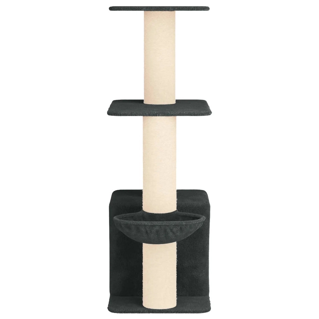 Albero per gatti con pali per graffiare in sisal Grigio Scuro 42033062