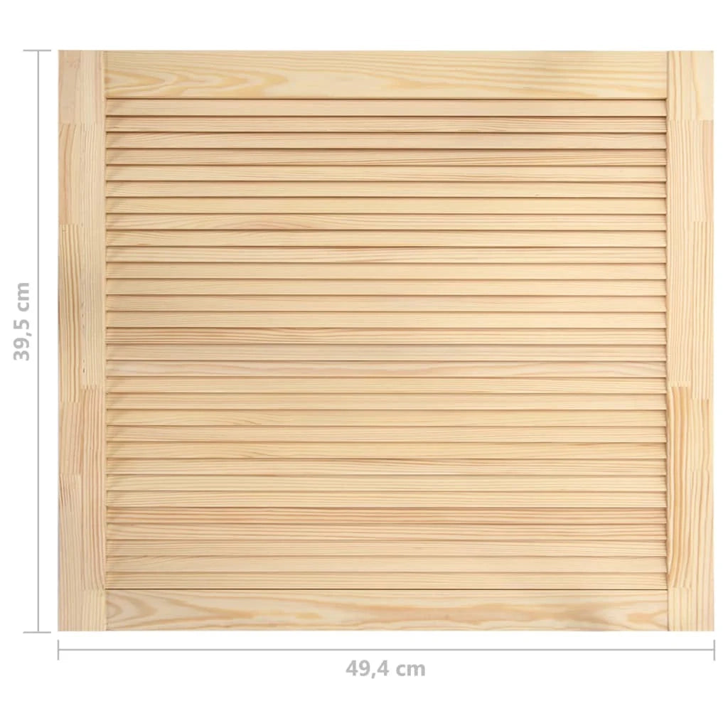 Porta a persiana in legno massello di pino anta per mobile anta per mensola rivestimento per armadio guardaroba paravento 39,5 x 49,4 cm 02_0003867
