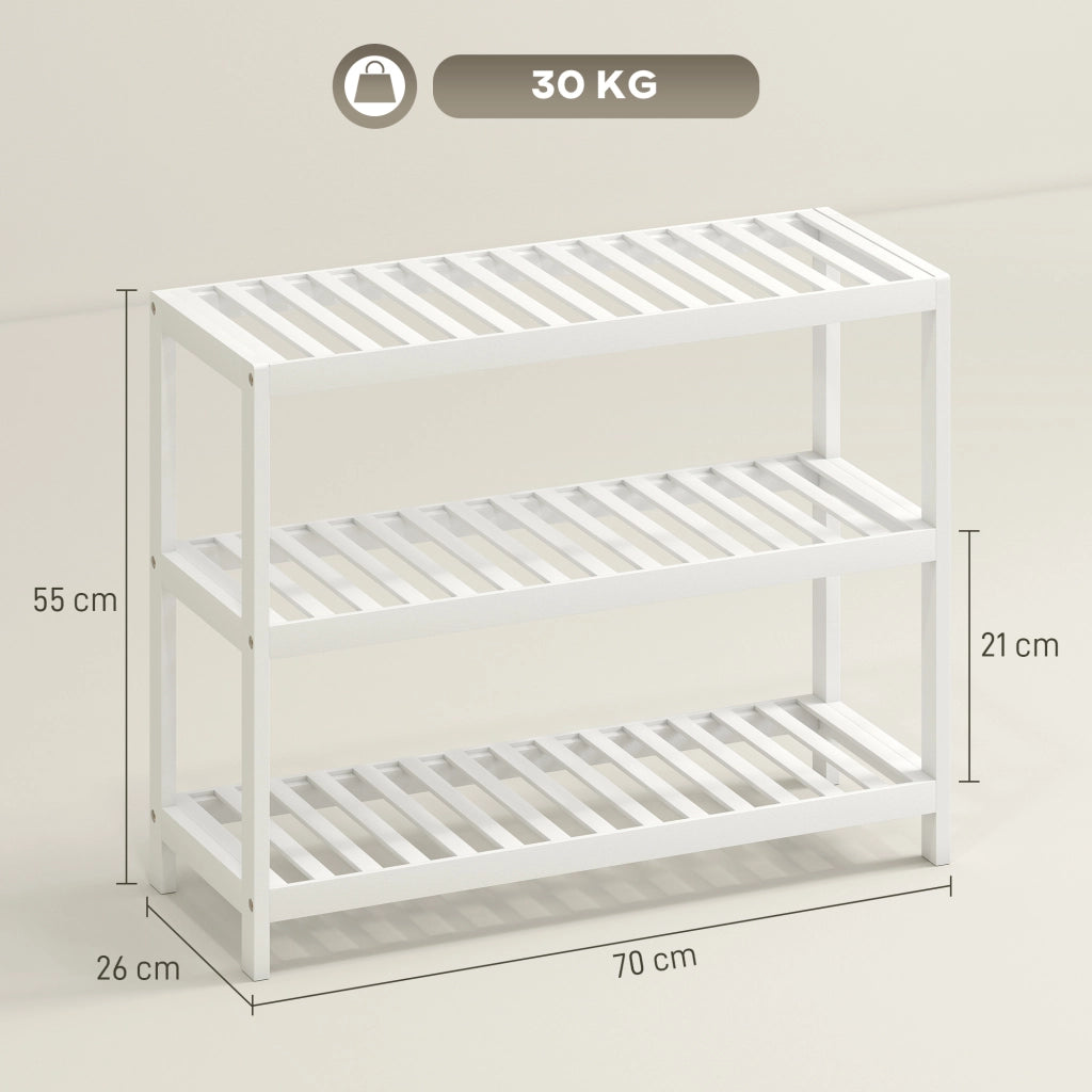 Libreria a 3 livelli in bamb¨´ ¨C Zephmum ¨C Bianco