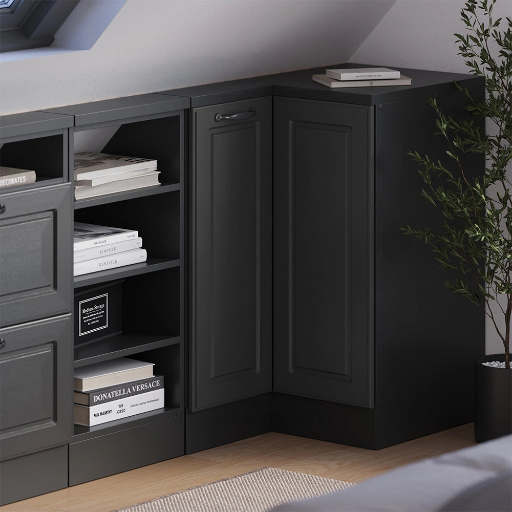 Mobile sottotetto Mobile angolare Rion Antracite rustico/Antracite 75.6 x 83.8 cm con 1 porta Vicco