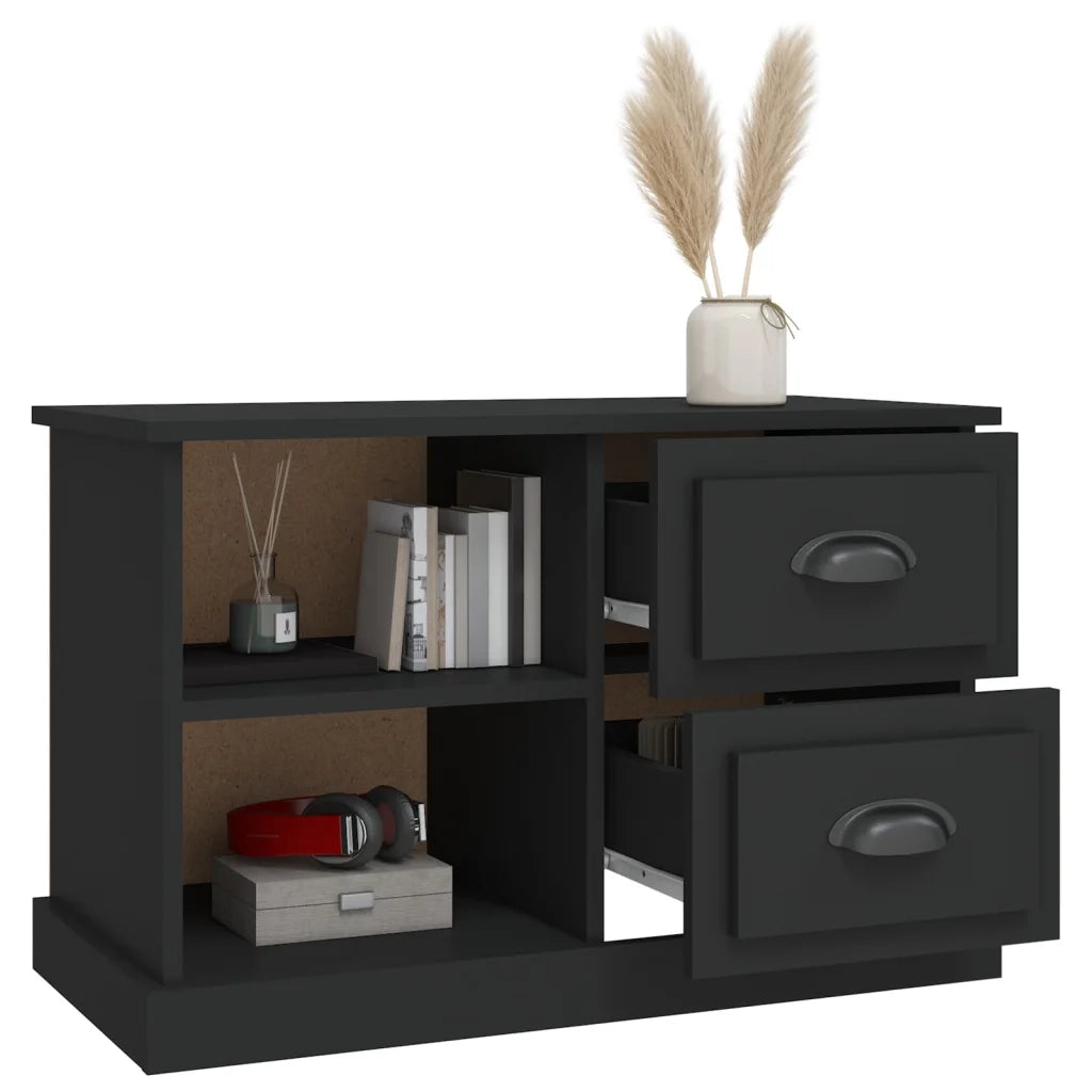 Mobile Porta TV Nero 73x35,5x47,5 cm in Legno Multistrato 816169