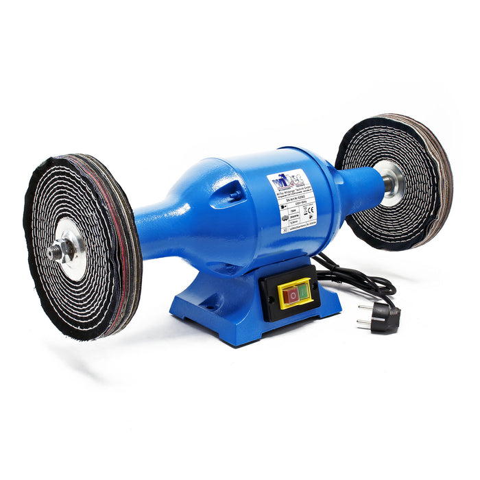 Lucidatrice 750W 2 dischi di lucidatura Ø 200mm Smerigliatrice doppia Struttura e supporto robusti