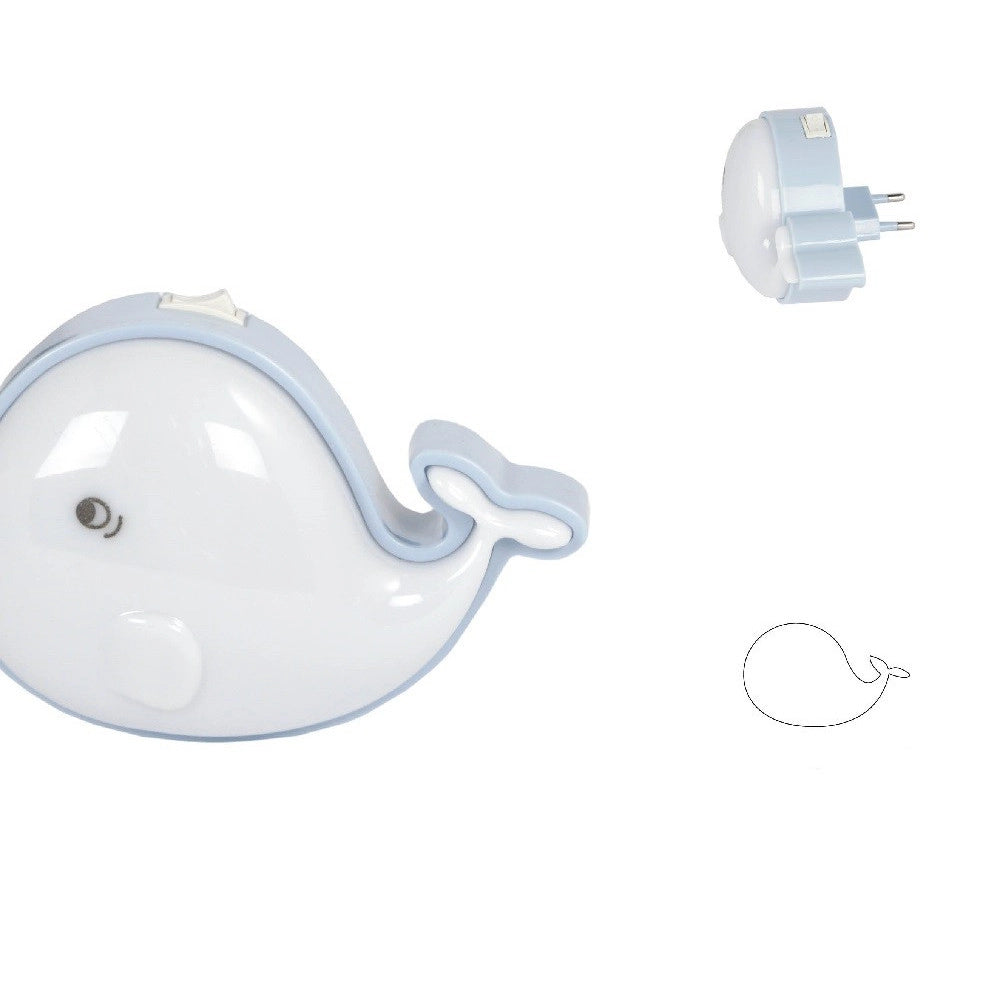 Trade Shop - Luce Led Notturna Forma Di Delfino Luce Bianca Lampada Cameretta Bambini Xc-1961 -