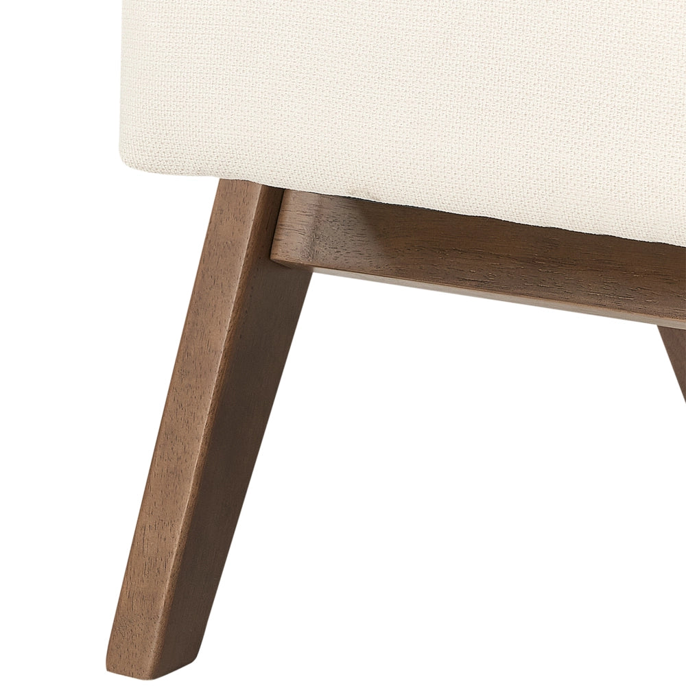 Poltrona Beige Tessuto poliestere Rivestimenti Design retrò Struttura in legno Braccioli Soggiorno