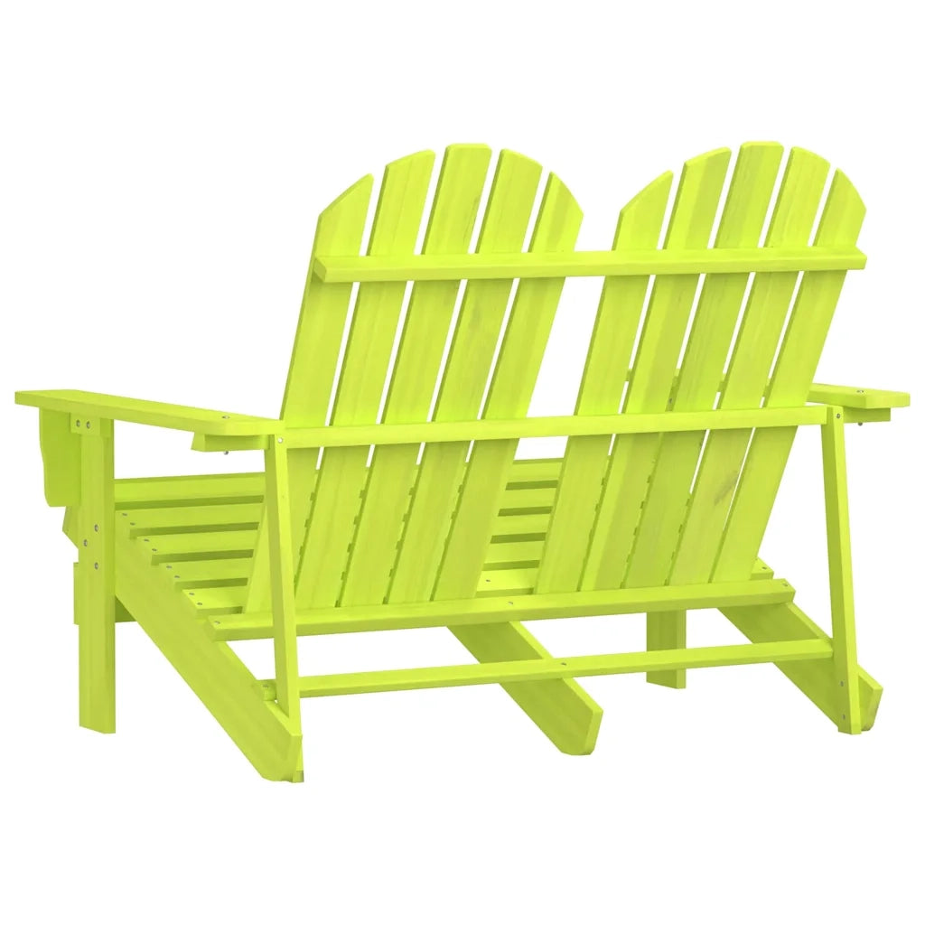 Sedia da Giardino Adirondack a 2 Posti in Legno di Abete Verde 315906