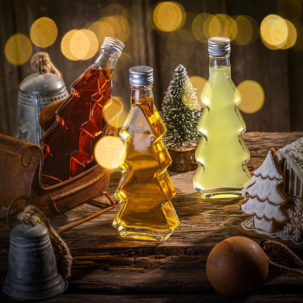 KADAX Butelka choinka 200ml 1szt z zakętką srebrną