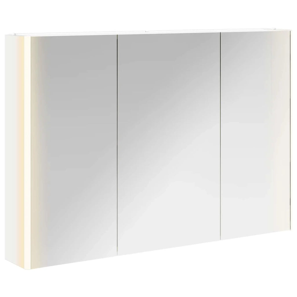 Mobiletto per specchio da bagno Bianco 103,5 x 15,5 x 70 cm