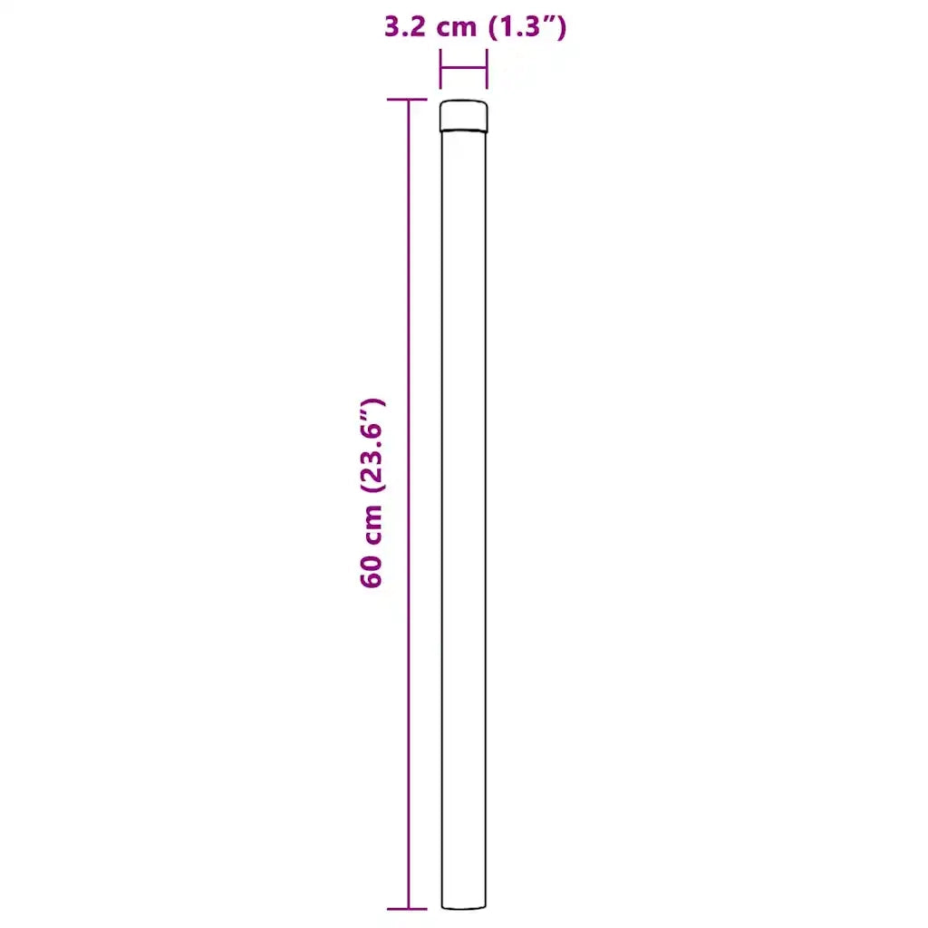Palo della recinzione 12 pz Argento 60 cm CFW5822624
