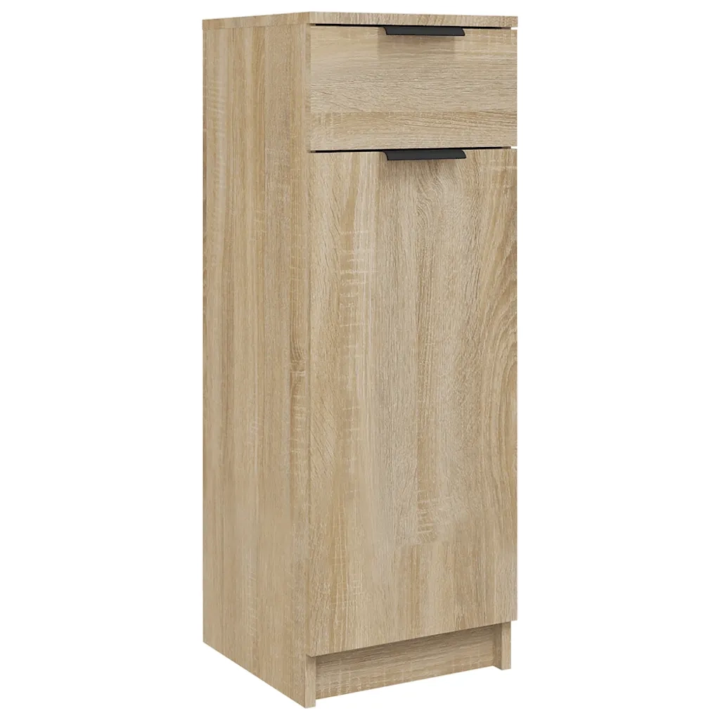 Mobiletto da bagno classico 32 x 33,5 x 90 cm in legno composito effetto rovere Sonoma 02_0047986
