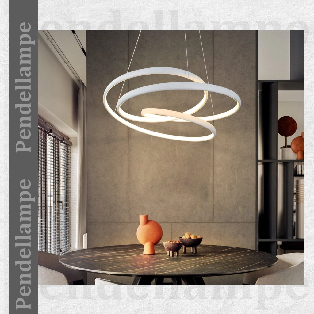 Lampada a sospensione ZMH LED dimmerabile bianca 150 cm 55 W per tavolo da pranzo e soggiorno