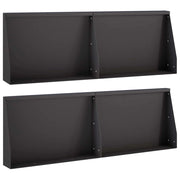 Muro di contenimento 4 pz 60 x 12 x 40 cm Acciaio Nero 3449079