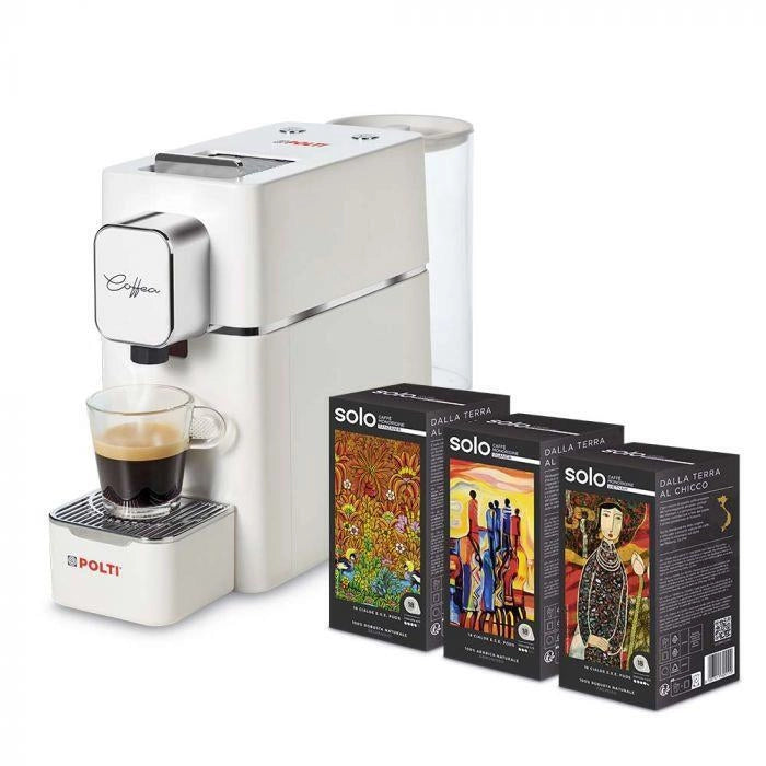 Polti Macchina da Caffe' Coffea Cs15w con 54 Cialde Bianca