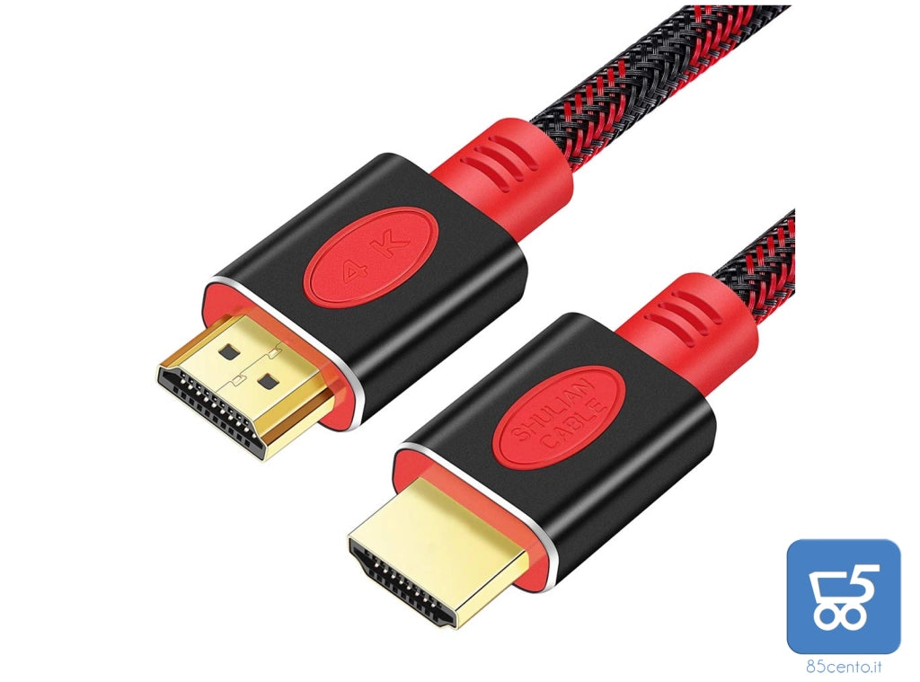 Cavo HDMI 2.0 4K UHD 2160p, HD 1080P ETHERNET 3D PC 1 Metro 18 Gbps