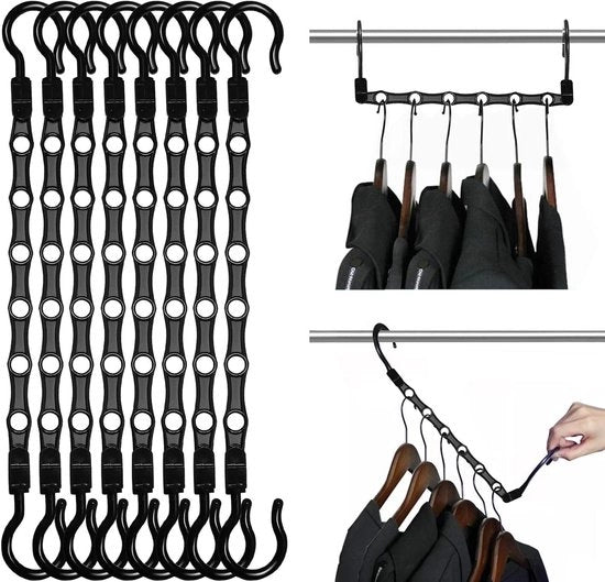 Hangers per spazio ridotto - 8 pezzi, Hangers antiscivolo con progetto di gancio aggiornato