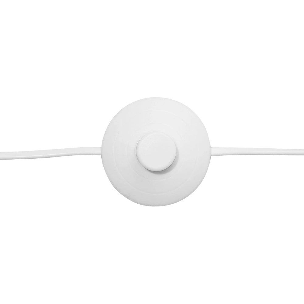 Lampada da Terra Bianco sporco in Tessuto e Metallo 164 cm 3 Luci Orientabile Moderna