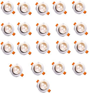 Spots a LED Inseribili Caldo Bianco 3W Con Cavo 20 pezzi