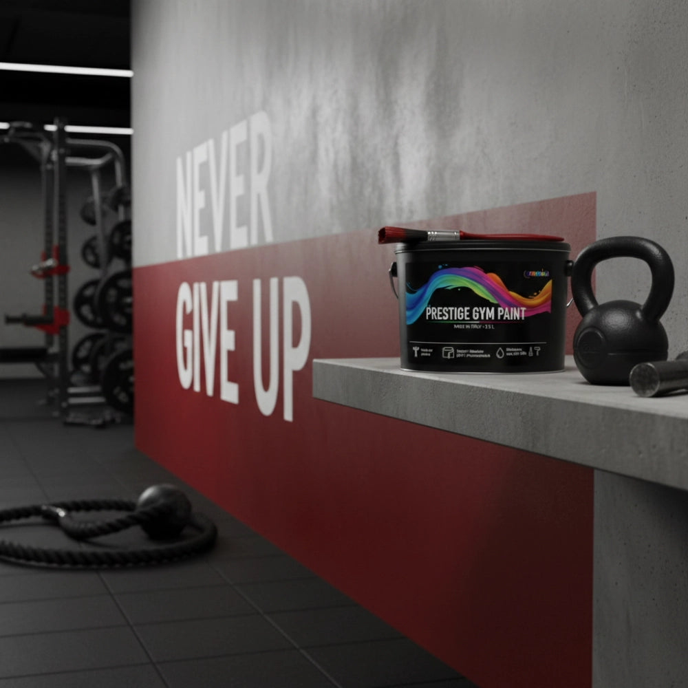 Pittura murale prestige gym paint rosso rubino super lavabile *** formato 2.5 lt, confezione 1