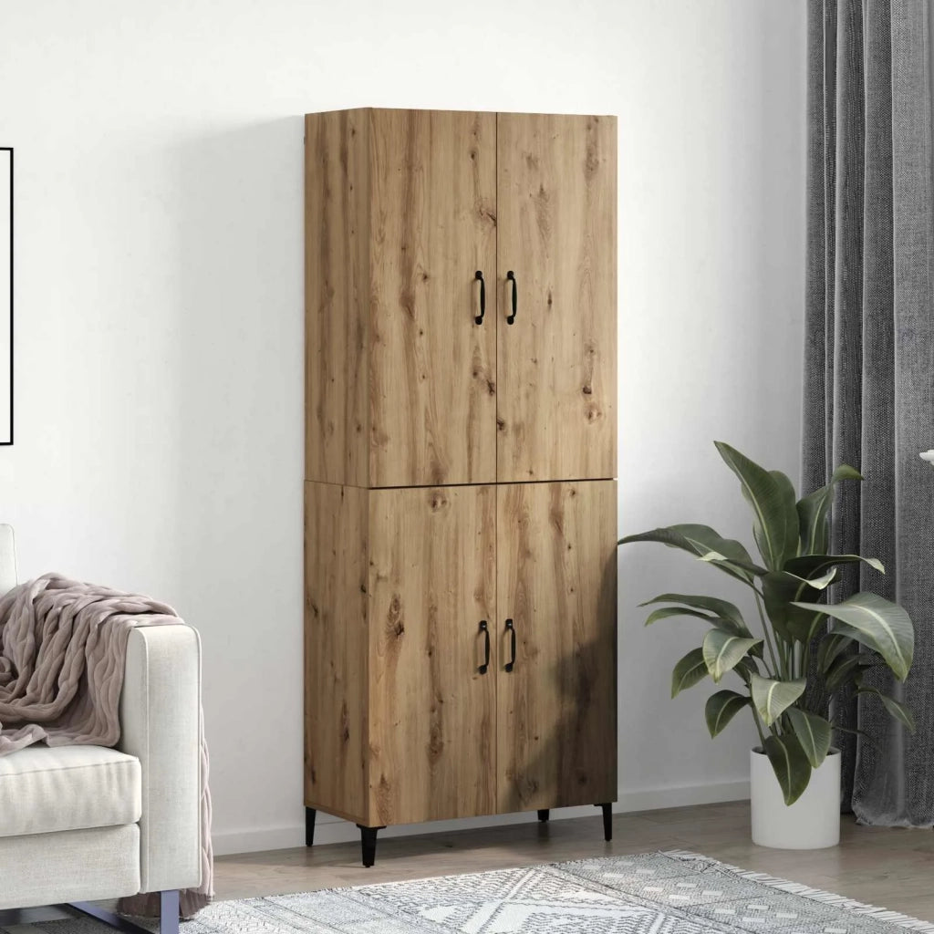 Credenza 2 pcs Rovere artigianale Legno multistrato 3394570