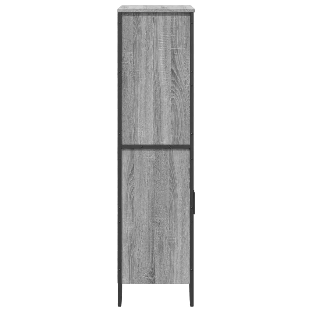 Credenza Grigio Sonoma 79,5x35,5x137,5 cm in Truciolato