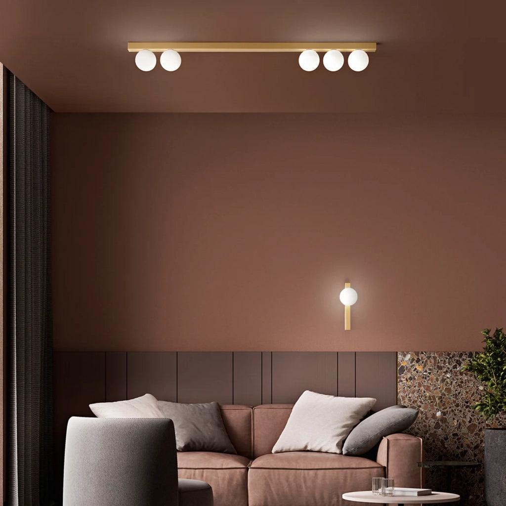 Plafoniera Minimal Snooky Metallo Oro 5 Luci G9 Ip20