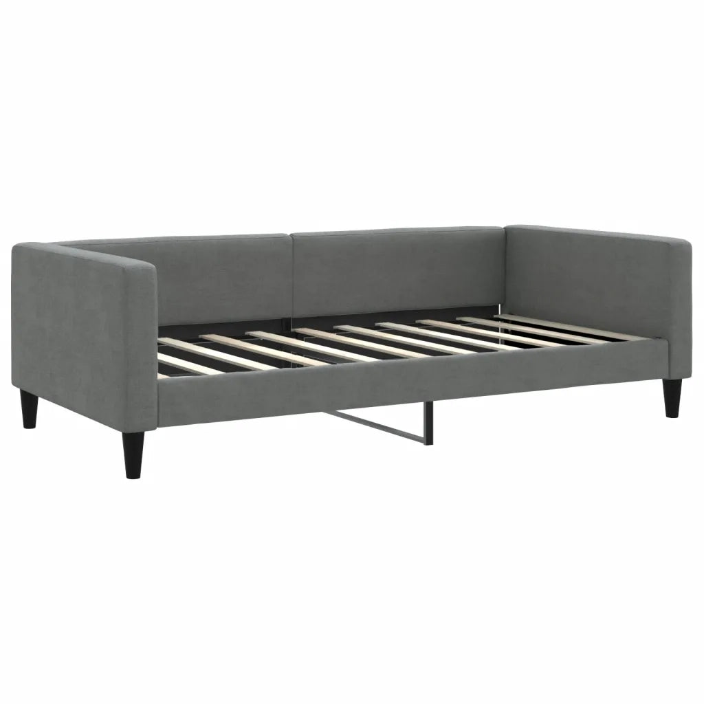 Letto da Giorno Grigio Scuro 100x190 cm in Tessuto 353999
