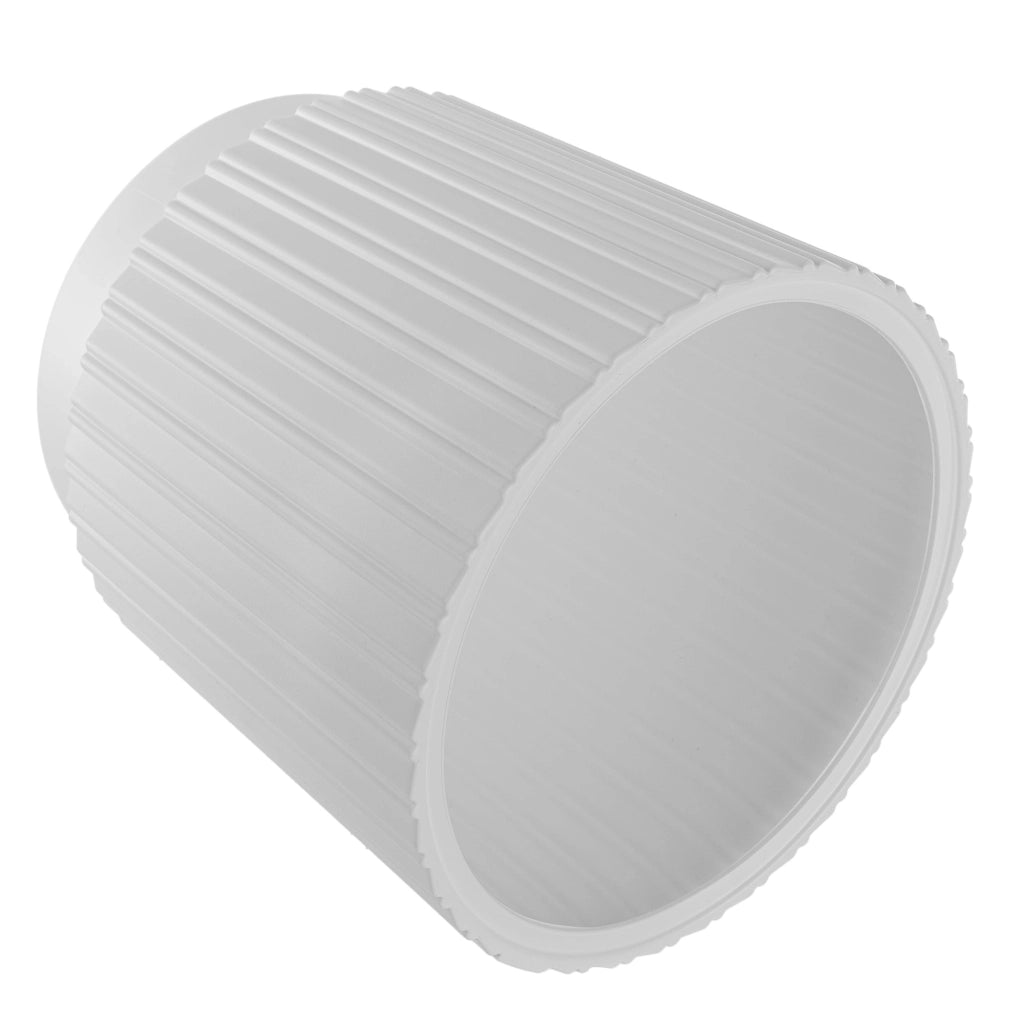 Vaso da fiori KADAX da 40 cm con coperchio e inserto, in plastica bianca.