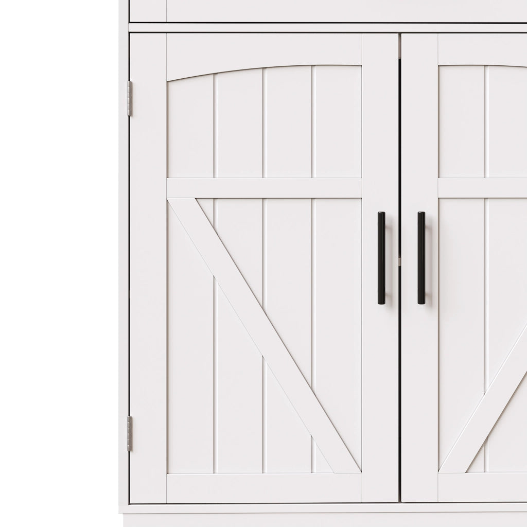 ARMADIO Contenitore 110x38x180 cm MDF Bianco con LED e prese USB