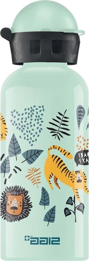 Bottiglia per bambini ecosostenibile - bottiglia di plastica leggera in alluminio (0,4 L) con tappo ermetico per bottiglia per bambini