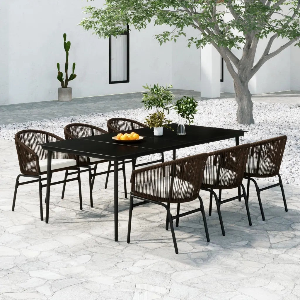 Set da Pranzo da Giardino 7 pz Marrone 3099249