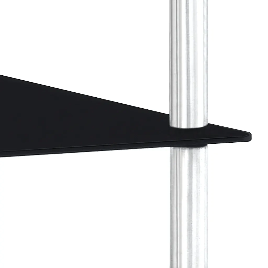 Scaffale a 2 Livelli Nero 40x40x47cm in Vetro Temperato CFW6610194