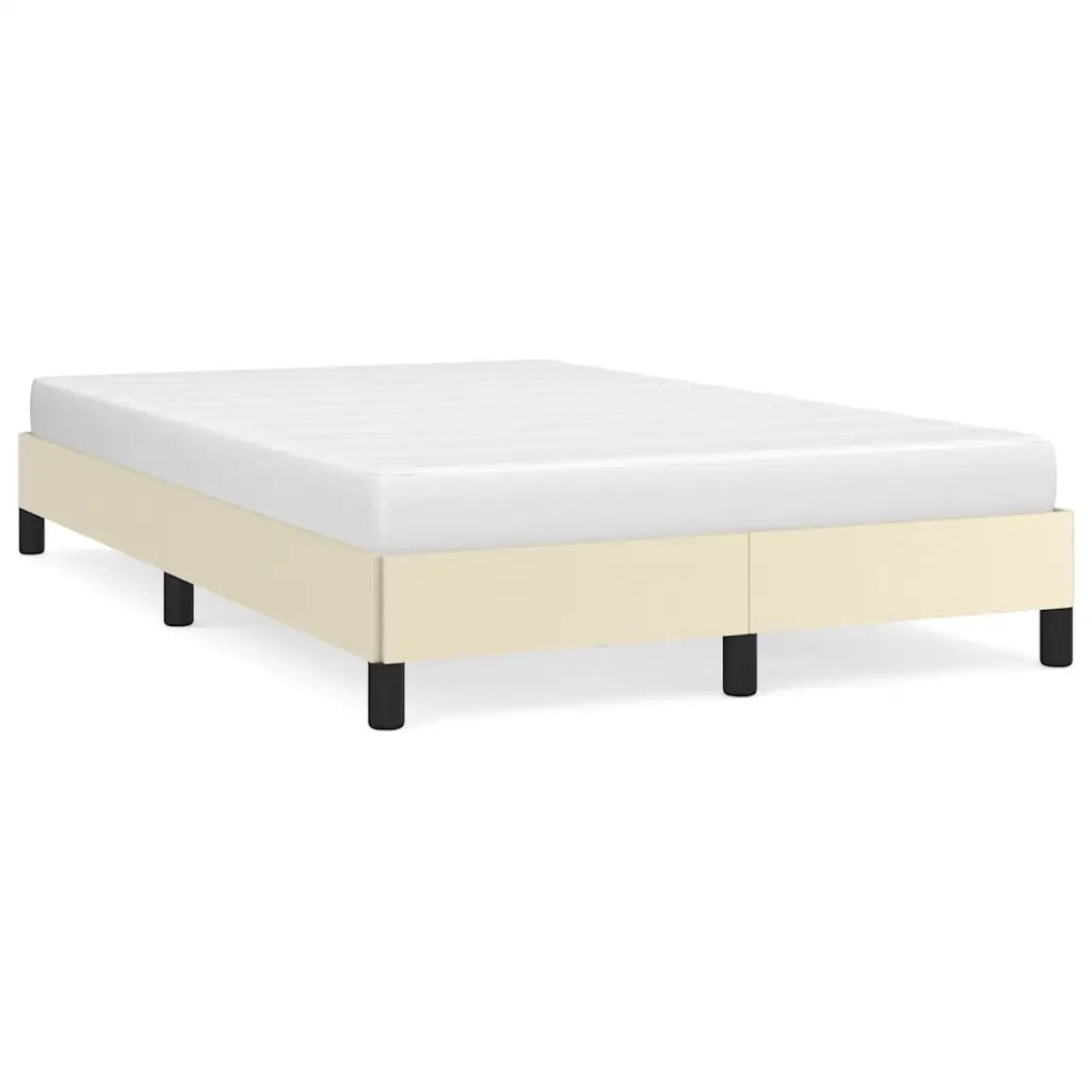 vidaXL Giroletto senza Materasso Crema 120x190 cm Similpelle