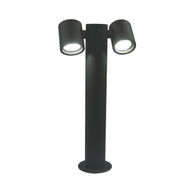 LAMPIONE PALO DA GIARDINO ILLUMINAZIONE CON 2 DIFFUSORI ORIENTABILI PER ESTERNO AD ATTACCO PER LAMPADINE LED GU10