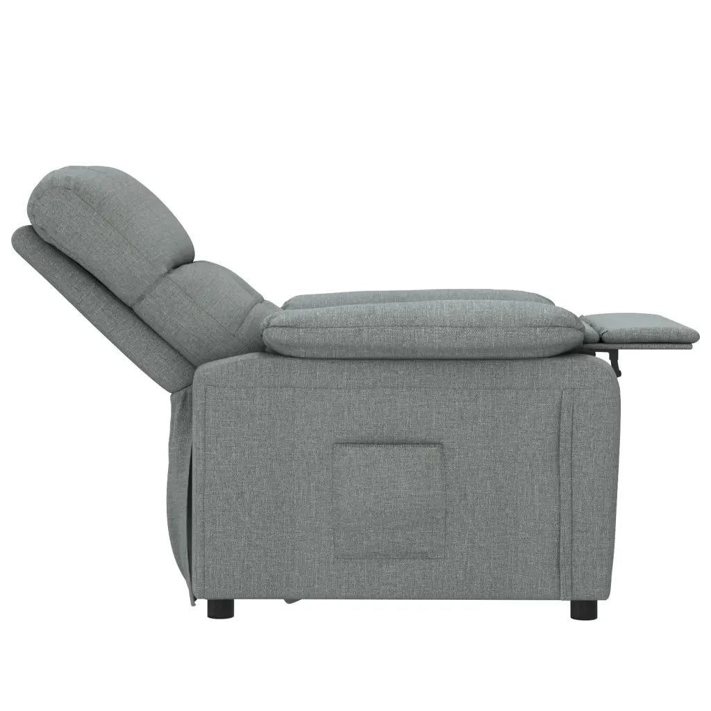 Poltrona | Sedia Relax Reclinabile in Tessuto Grigio Scuro