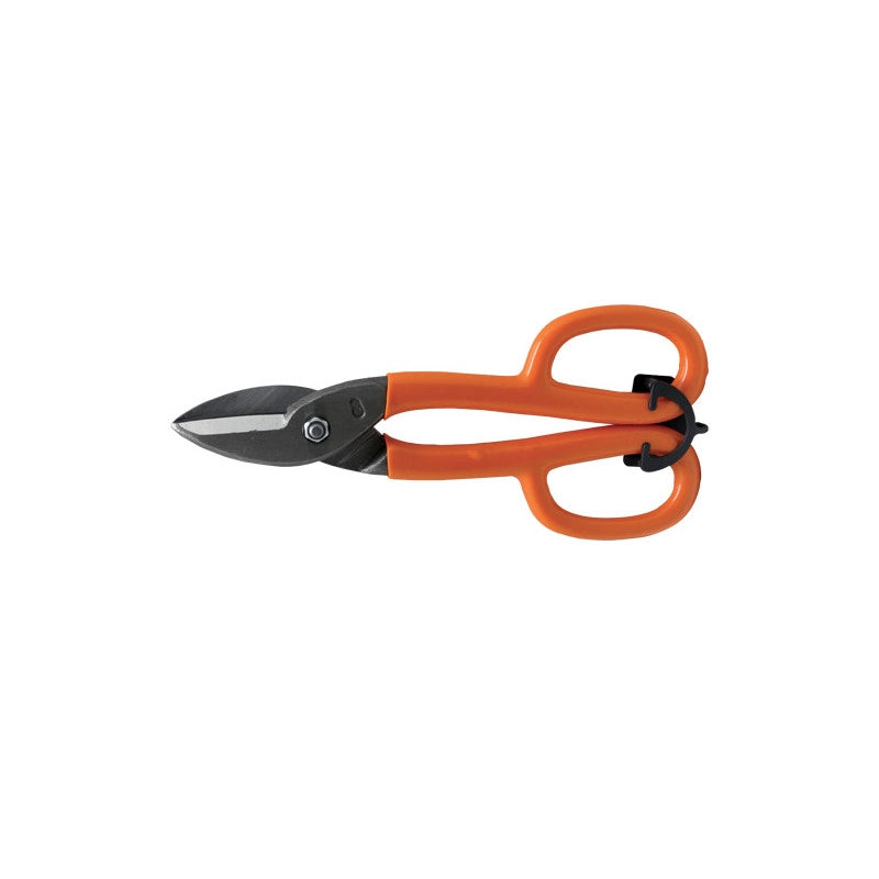 Forbici da lattoniere Brixo 28 cm – Acciaio forgiato – Manico plastificato arancione