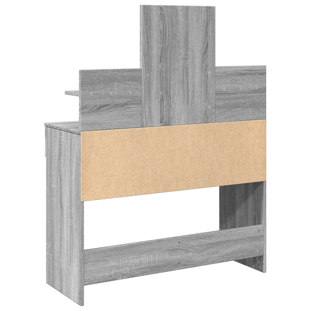 vidaXL Toeletta con LED Grigio Sonoma 100x40x130 cm