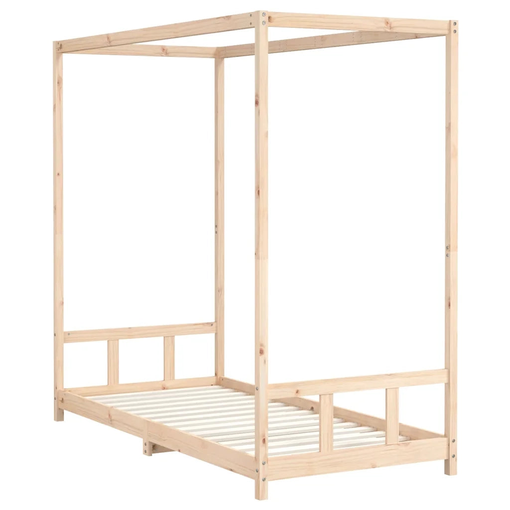 Giroletto per Bambini-Struttura Letto Bambini 90x200 cm in Legno Massello di Pino 590081