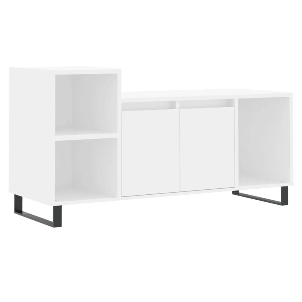 Mobile TV multimediale mensola TV credenza TV sala da pranzo soggiorno camera da letto 100 x 35 x 55 cm legno ingegnerizzato bianco 02_0025509