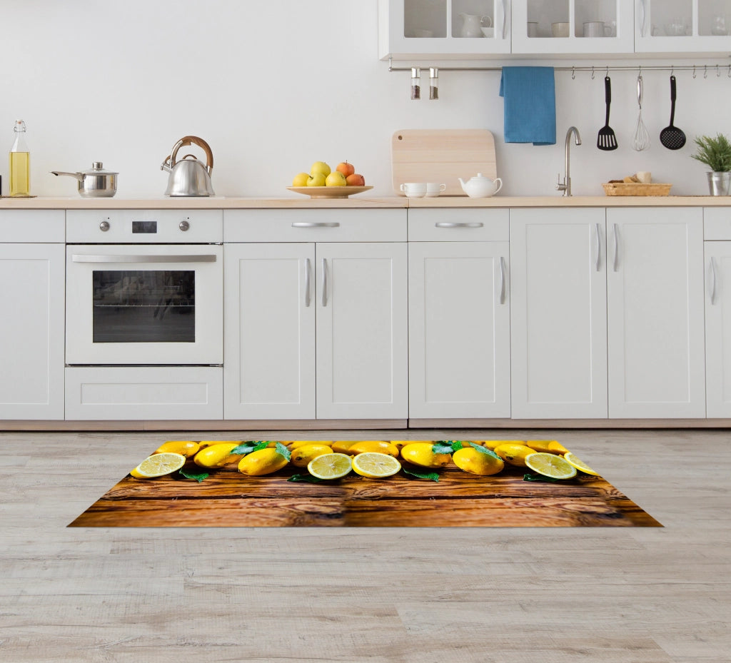 Tappeto Cucina Antiscivolo Made in Italy Passatoia Antimacchia Multiuso Corridoio Soggiorno Lavabile in Lavatrice - 50x250 - LimoniEstivi