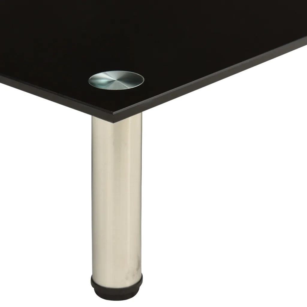 322761  TV Stand Black 60x35x17 cm Tempered Glass 322761