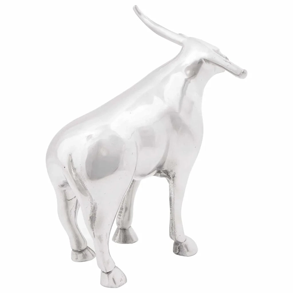 Scultura di toro Argento 20 x 17 x 23 cm Alluminio CFW9279389