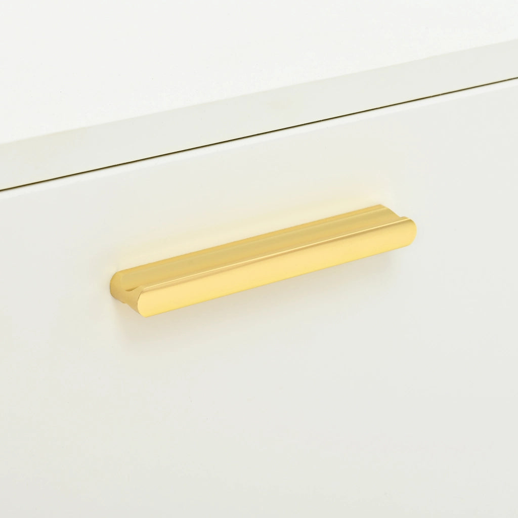 Credenza con 2 ante; 3 cassetti e ripiani regolabili per soggiorno in MDF e PB 145×40×75 cm bianco