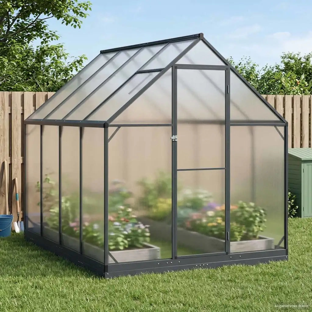 Serra da Giardino con porta Antracite 183,5 x 243,5 x 207 cm