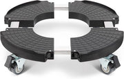 Piattaforma trasportabile con ruote - capacità 200 kg - nero - Ø 40-54 cm