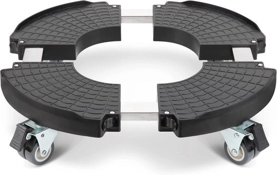 Piattaforma trasportabile con ruote - capacità 200 kg - nero - Ø 40-54 cm