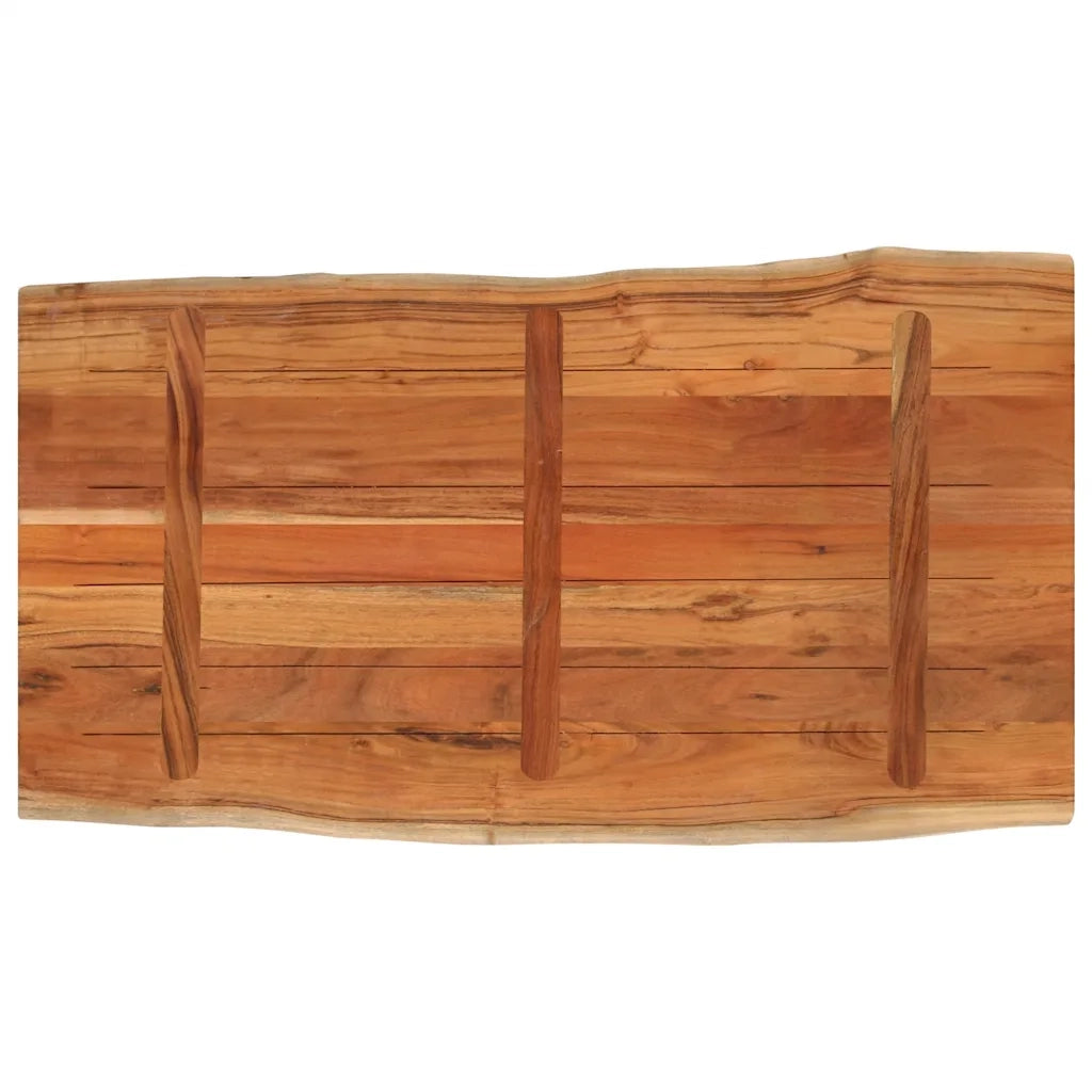 vidaXL Piano Tavolo 100x60x3,8 cm Rettangolare Legno Acacia Bordi Vivi