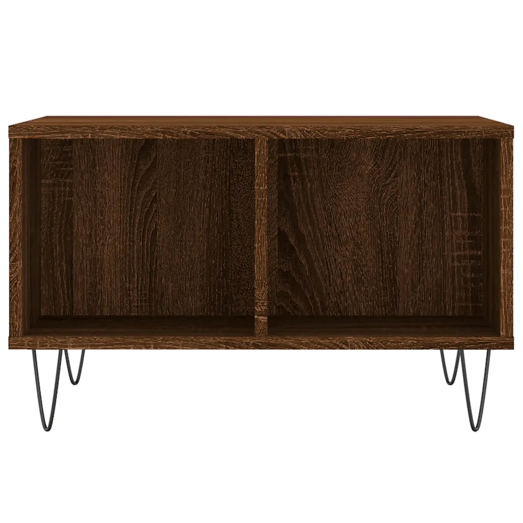 Tavolino da Salotto Rovere Marrone 60x50x36,5 cm in Multistrato