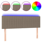 Testiera | Testata a LED Tortora 144x5x78/88 cm in Tessuto