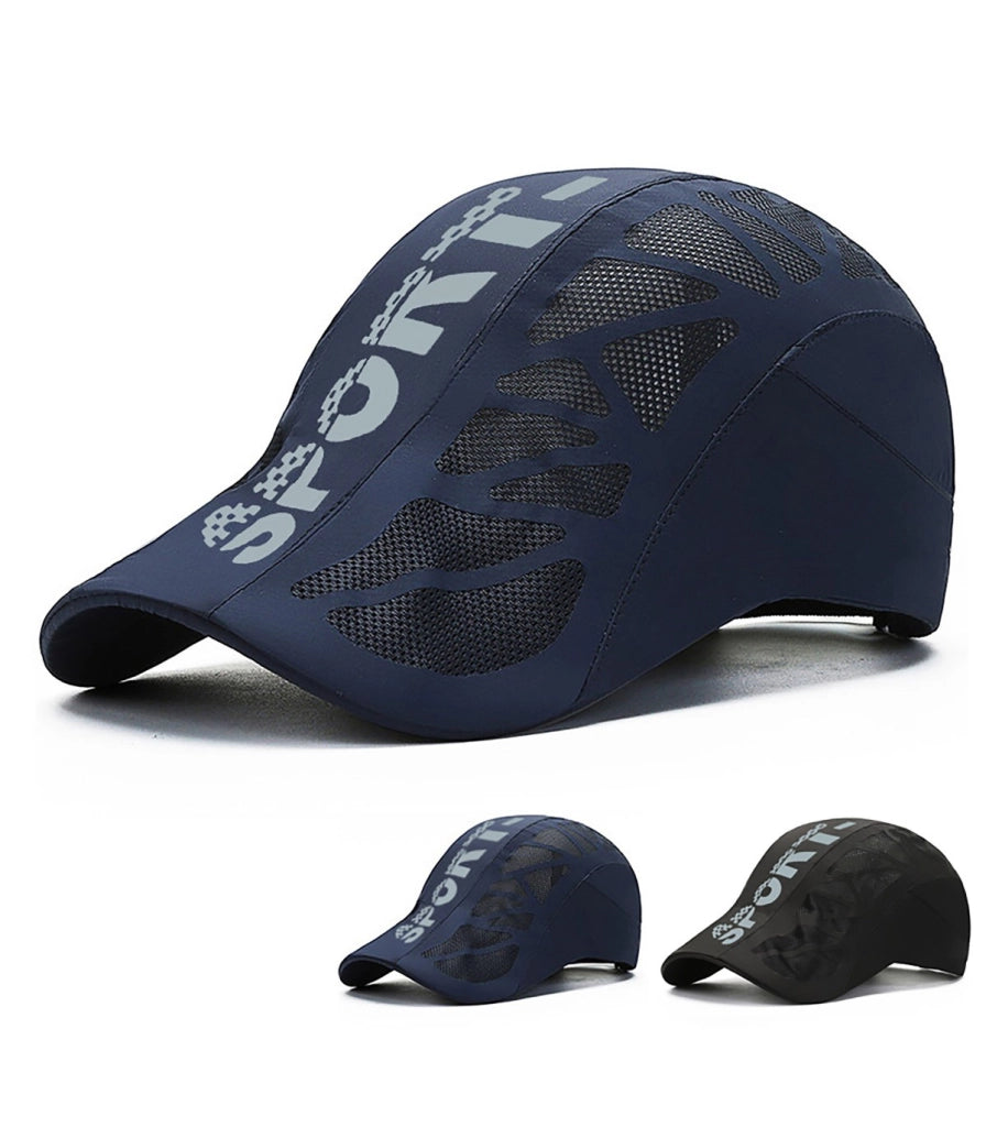 BERRETTO - QUICK DRY LETTERS | Asciugatura Rapida Unisex | Visiera Rinforzata | Ventilato e Ultra Leggero | Regolabile