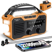 Radio Opwindbaar per Manubrio - Radio di Emergenza - Radio a Dinamo - Radio a Manubrio - Camping - Esterno - Situazioni di Emergenza - Viaggi - Survival